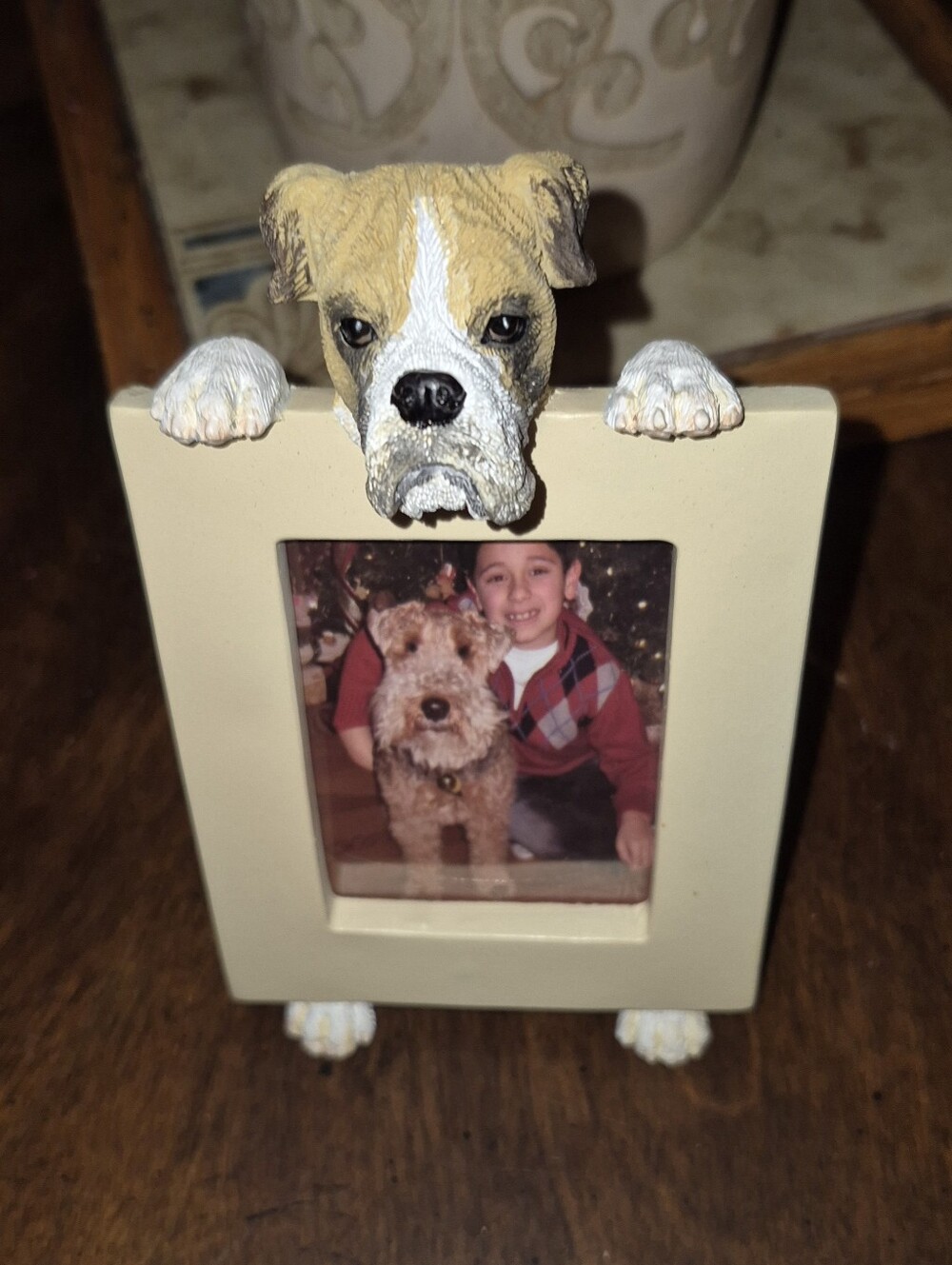 Decorative Boxer Dog Photo Frame